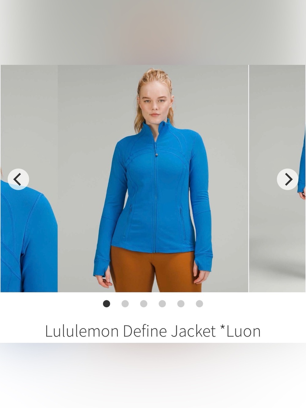 🍋Lululemon Define Jacket *Luon in Poolside (Size 8)